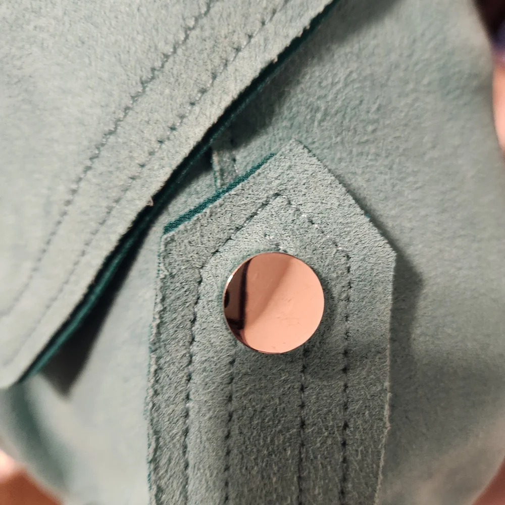 Philosophy Women's Aqua Leather Jacket - Picture 9 of 10